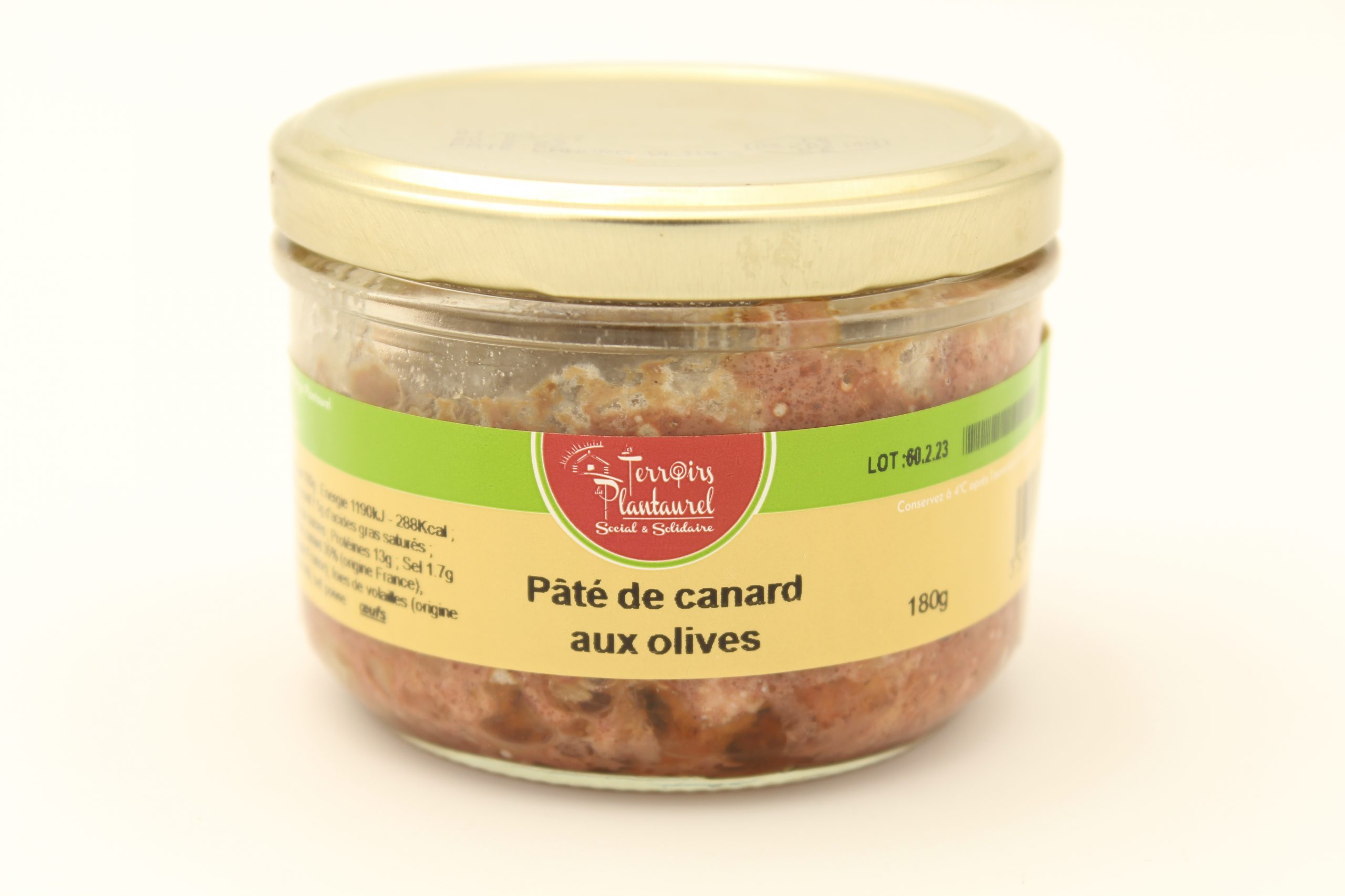 Pâté de canard aux olives Produit local d'Ariège