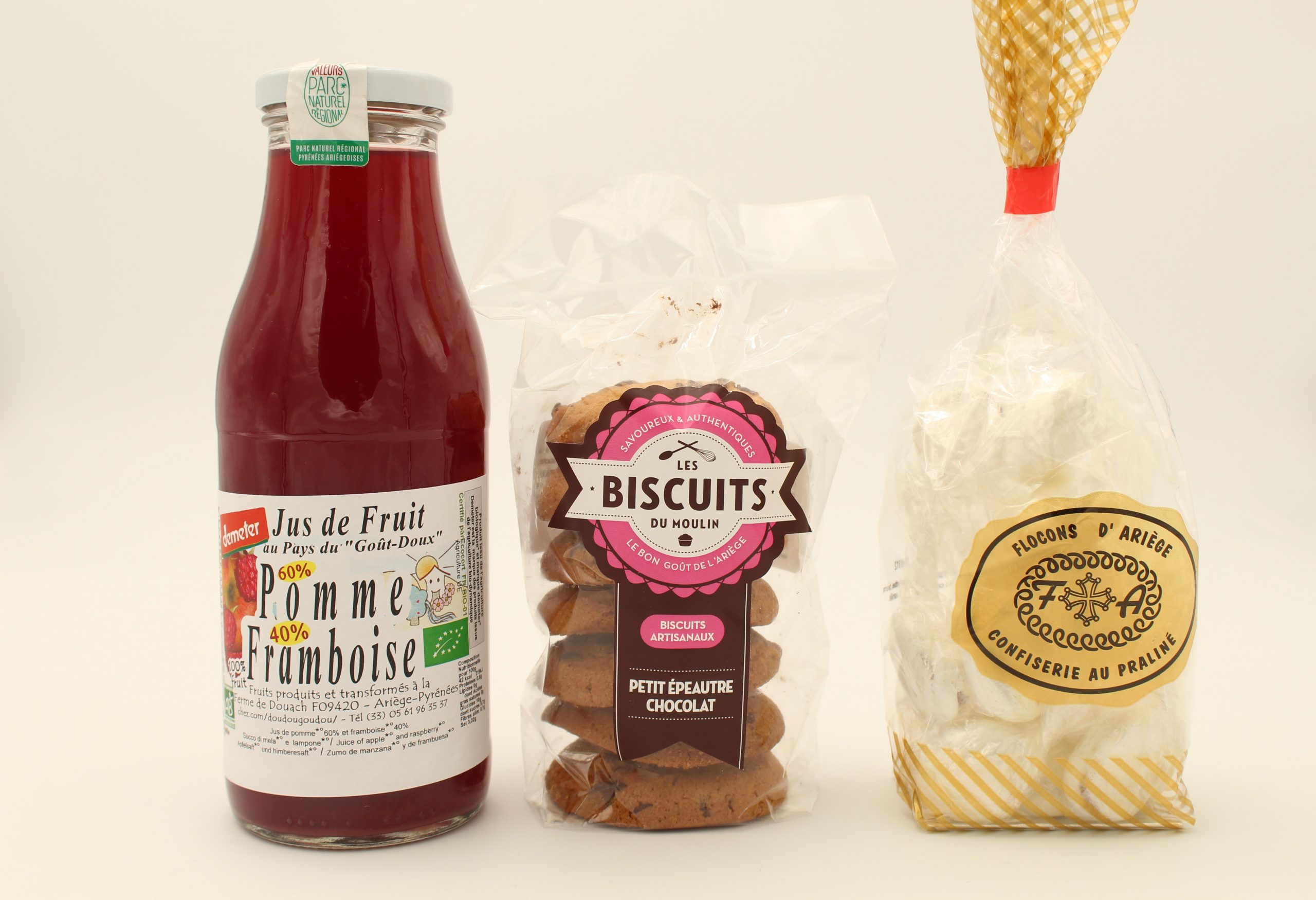 GÂTEAUX / JUS DE FRUITS / SODAS / FLOCONS D'ARIÈGE